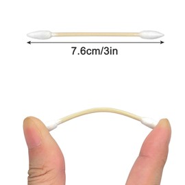 Cotton Swabs - Double Precision Tips Cotton Swabs With Bamboo Sticks, Ideal For Makeup Touch-ups & Cleaning (Double Pointed Shape) (900 Count)