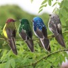Qianly Elegant Grey Feathered Sparrow Bird Clip - Lifelike Home