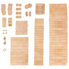 Stratagem The Master's Atlas Grid Tiles-Reversible Dry Wet Erase Battle Map for 3D DND-RPG Tabletop RPG Scenery-Dungeons Dragons Pathfinder- Tabletop Grid| Blank/Parchment - 44 Tiles & 48 Tokens