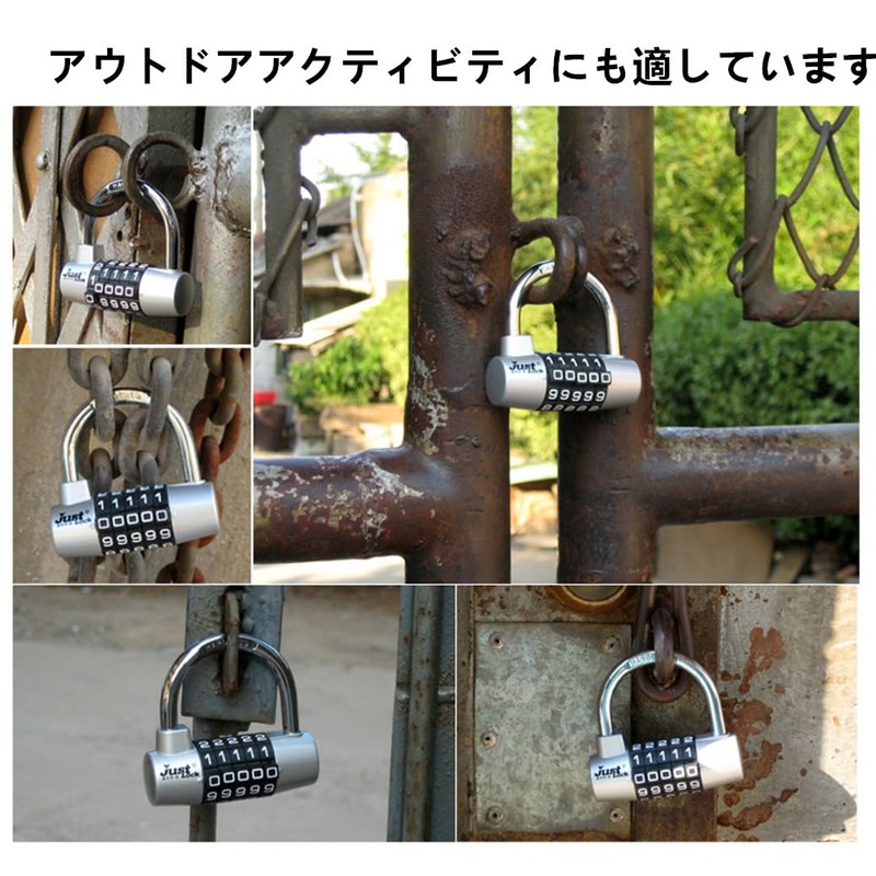YAVINCOL 3 Pcs Password Lock, Padlock, Door Lock, U-shaped Lock,