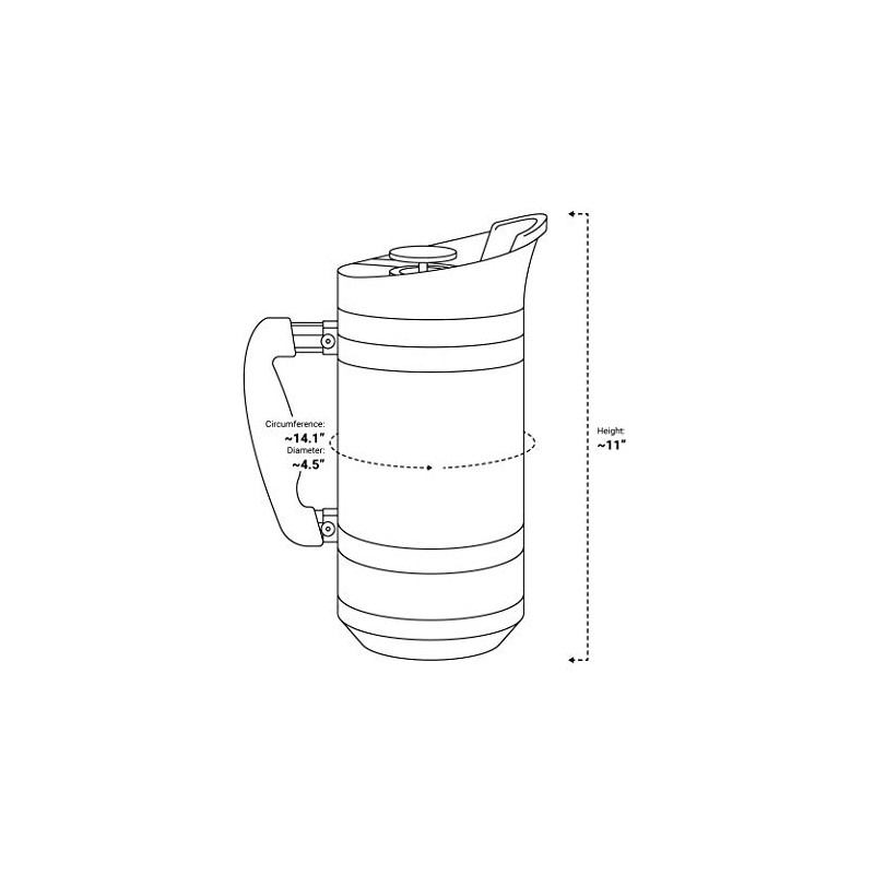 BruTrek Basecamp Coffee Press - Double Wall Vacuum Insulated Stainless