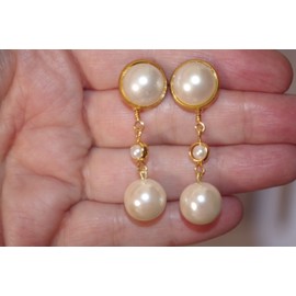 Gorgeous 11MM White Majorca Pearl Earring Jackets Use W Any Studs