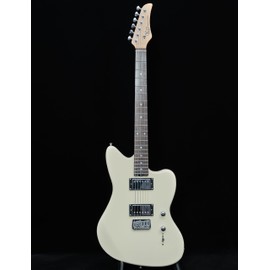 KGD Jazzmaster Mahogany Solid Body Electric Guitar,Roasted Maple Neck and Rosewood fingerboard,Bone Nut,6-String H-H Guitar,Professional/Full Size/Electric Guitars for Adults