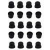 Zotech 20 Pcs Large Silicone Replacement Ear Buds Tips (Black)