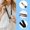 3 Pack Black Scrunchie Lanyards for ID Badges and Keys,