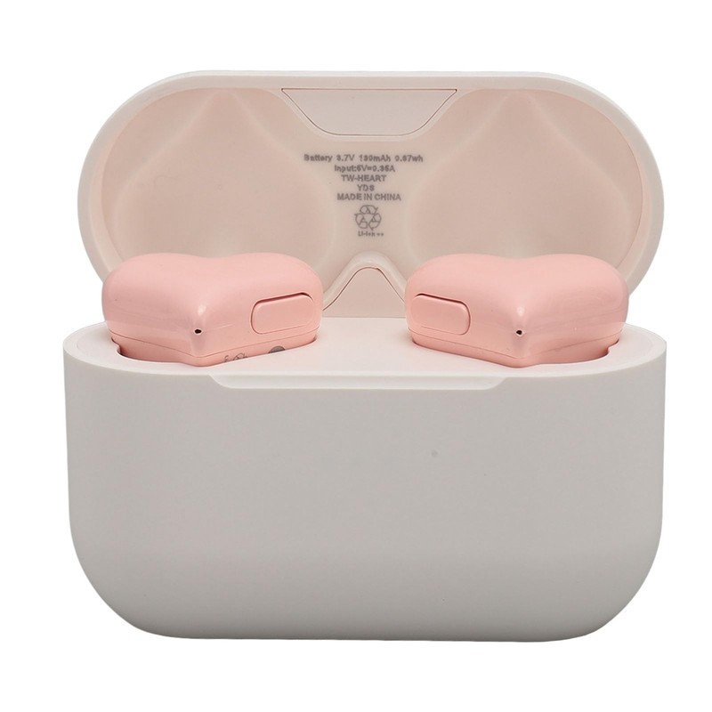 Acouto Heart Shaped Wireless Earbuds Cute Earbuds 5.3 Headphones for