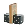 Deco 79 Marble Decorative Bookends Dice Non Skid Bookends, Set