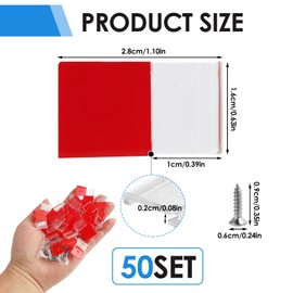 50 Stück LED Strip Befestigung,Transparente Lichtstreifen-Clips Selbstklebend mit Schrauben Montage Halter,LED Starke Befestigung Clips für Lichterkette LED Strip Zubehör Halterung Clips,Wasserdicht