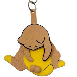 Funny Cat Keychain – 3D Printed Cat Plat Ball Fidget Sensory Toy for Stress & Anxiety Relief | Gift for Cat Lovers, ADHD, Autism, Introverts Charms - Color: Brown