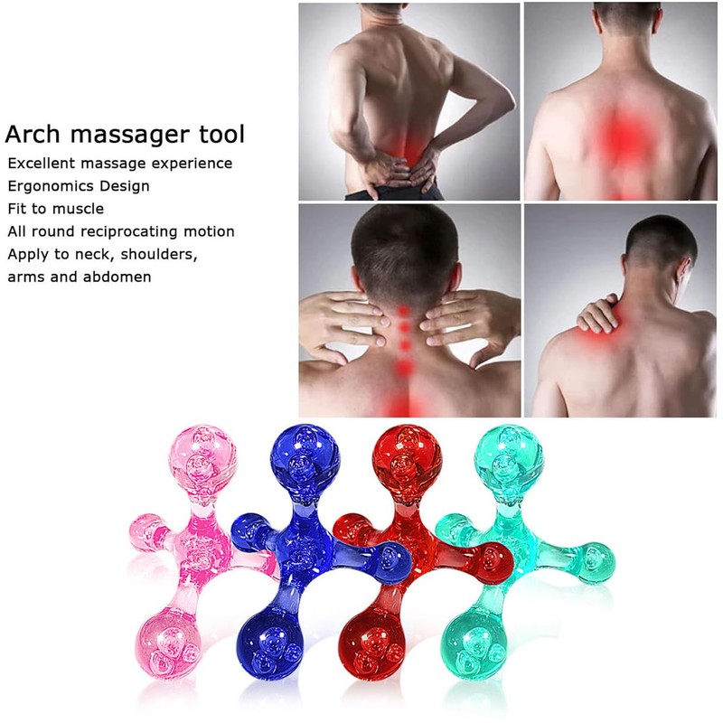 Manual Trigger Point Massage Tool, 2 Pcs 4 Knob Massage