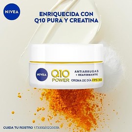 NIVEA Crema Facial Reafirmante Q10 (50 ml), Tratamiento Antiarrugas de Día Fps 30 ayuda a la generación de Colágeno en la piel y reducir las líneas de