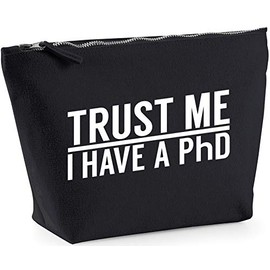 Hippowarehouse Trust me I have a PhD printed make up cosmetic wash bag 18x19x9cm