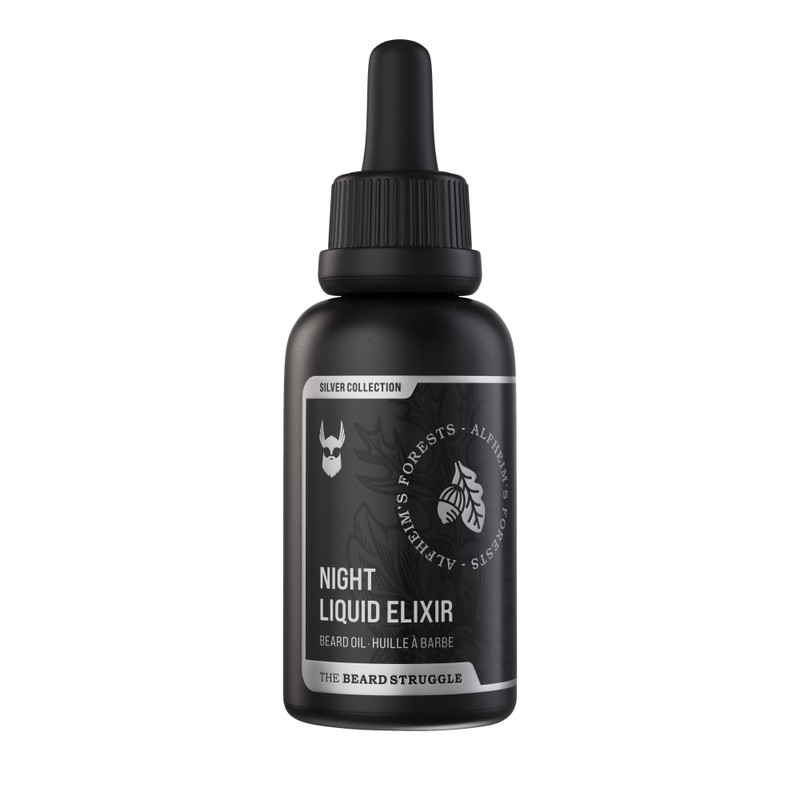 The Beard Struggle Night Liquid Elixir Beard Oil Silver Collection