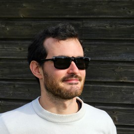 CREYESTAL Polarised Sunglasses Attachment Glasses, Sunglasses Clip, Liftable and Ultralight, Men, Women, 100% UV400, Black Glasses