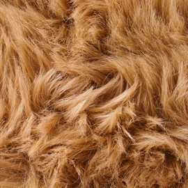 Faux Fur Fabric Shaggy Craft Fur White Fur for Crafts,Gnomes,Costume,Camera Floor,Decoration (20×20 inches, Camel)
