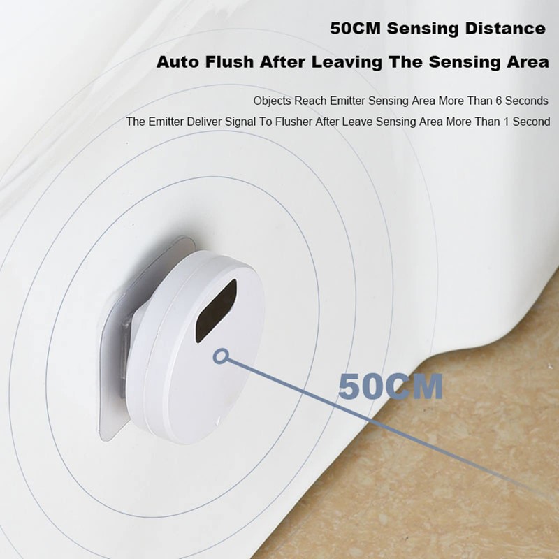 Automatic Toilet Flusher, 2023 Upgraded Touchless Toilet Flush Kit, Hands
