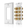 Byttlerom 8 Posts Speaker Wall Plate Home Theater Wall Plate