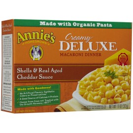 Annie's Homegrown Creamy Deluxe Shells & Real Aged Cheddar Sauce Macaroni, 11 Ounce