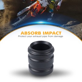 NICECNC Black Escape Silenciador Tailpipe Rubber Seal Joint Compatible with KTM 250/300/EXC/MXC/XCW/XC/SX/6D/Freeride 1998-2016 Compatible with Husqvarna TE/TC 250/300 2014-2016 See Fitment