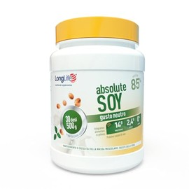 LongLife® Absolute Soy | Proteine isolate di soia 85% | Crescita e mantenimento della massa muscolare | Benessere delle ossa | In polvere | 30 dosi | Vegano e senza glutine