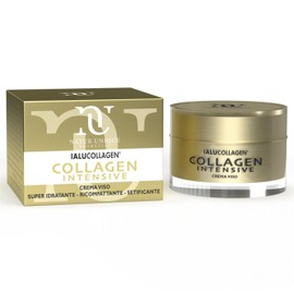 Ialucollagen Collagen Intensive Face Cream Natural Unique 8 Types of Sea Collagen with Hyaluronic Acid and Aloe Juice Anti-Wrinkle and Moisturising Face Cream for All Skin Types 50