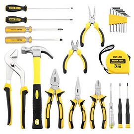 DOWELL 24 pcs Homeowner Tool Set, Home Repair Hand Tool Kit