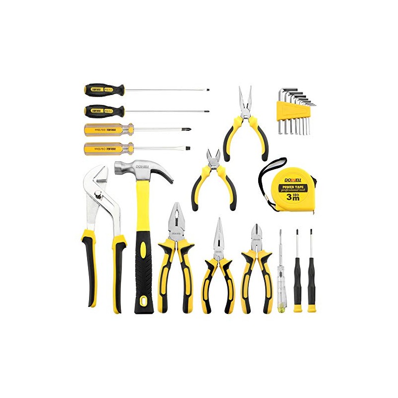DOWELL 24 pcs Homeowner Tool Set, Home Repair Hand Tool