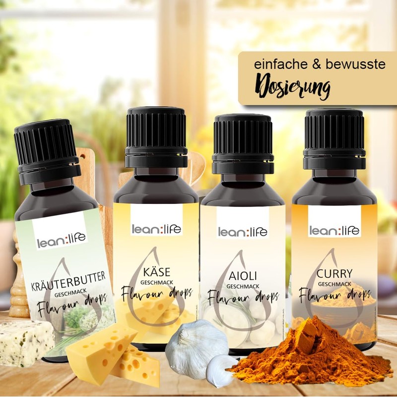 Lean:Life Flavour Drops, Aroma Drops, Vanilla, Vegan, Sugar-Free, Gluten Free,