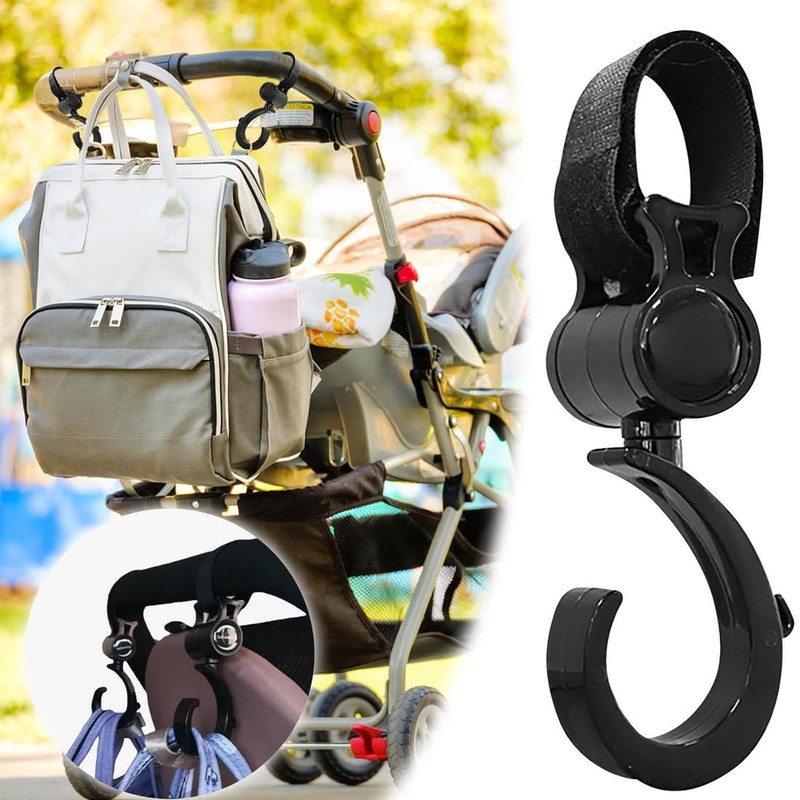 Pack of 4 Pram Hooks, Bag Hooks, Pram Hook Clips,