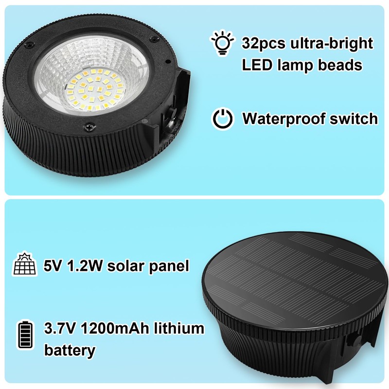 Solar Flag Pole Light,Fit 0.8-1.2 Inch Diameter 5ft 6ft Flagpole