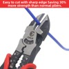 CINLIN 3-in-1 Diagonal Cutting Pliers, 7.5" Multifunction Heavy Duty Side-Cutting/Stripping/Crinmping