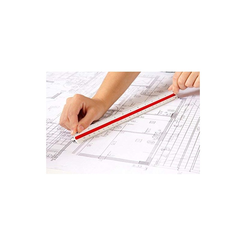 Liquidraw Metric Triangular Scale Ruler 30cm, Architectural