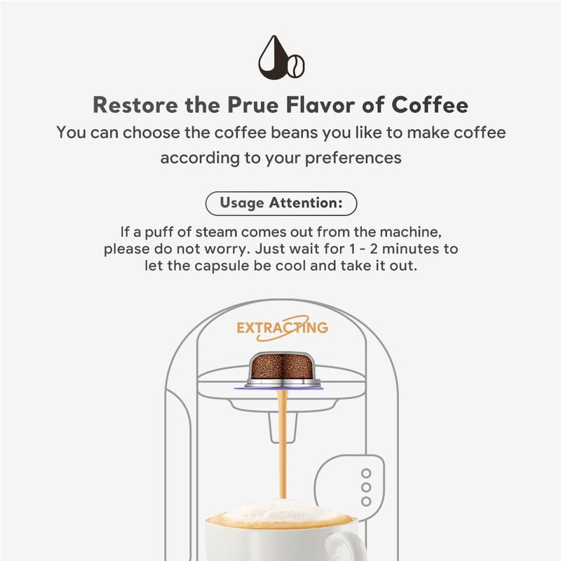 for Tassimo Reusable Coffee Capsules Refillable Coffee Filter Pods,Stainless Steel