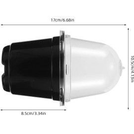 Kichvoe 10 Unidades Vaso Transparente Diseño Negro con Tapa para Cultivo de Plantas Material Pet para Monitoreo Fácil de Germinación de Semillas en Invernadero u Oficina