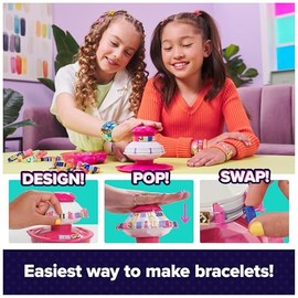 PopStyle Bracelet Maker de Cool Maker, 170 modernas cuentas, 10 pulseras, almacenamiento, kit para hacer pulseras de la amistad, juguetes infantiles artísticos y de manualidades para niñas