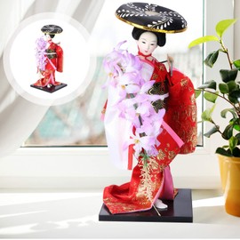 Japanese Geisha Figurine,Japanese Kimono Geisha Doll Geisha Collectible Figurine Statue Japanese Kimono Girl Statue for Home Office Bar-Japanese Ornaments
