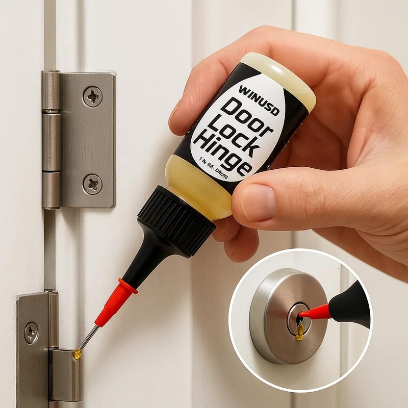 Door Hinge Lubricant Needle Oiler | 2 oz Lock Lube
