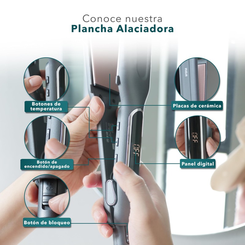 RCA Plancha Alaciadora con Tecnología Iónica RC-P51