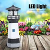 Outdoor Solar Power Rotating LED Light Landscape Lamp Garden Courtyard