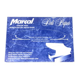 Deli Wrap Interfolded Wax Paper / Dry Waxed Food Liner Junior Size, 10" x 8" 500 Sheets