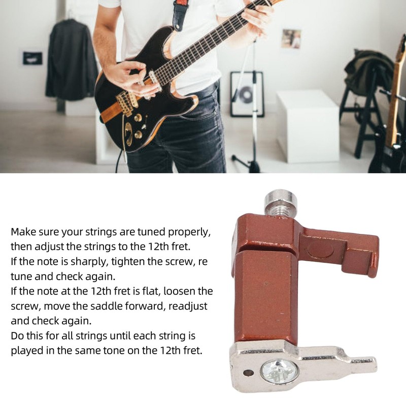 Guitar Bridge Intonation Adjustment Tool Compatible with Tremolo Bridge Systems