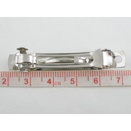 PEPPERLONELY Brand 30PC Silver Tone French Barrette Hair Clips 51x6mm (2x1/4 Inch)