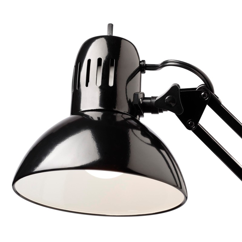 GLOBE Electric 12641 Architect 32" Swing-Arm Clamp-On Lamp, Black Architect,