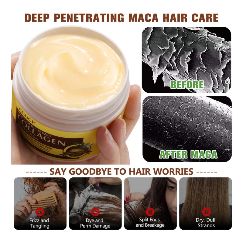 Mascarilla Colágen Yecuce Cabello Seco Dañado Reparador