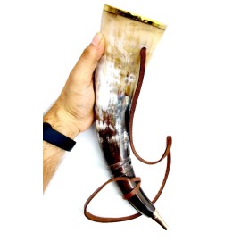 5MOONSUN5 Viking Blowing Ox-Horn Battle Trumpet Whistle Medieval Bull Buffalo Sounding