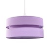 Contemporary Quality Lilac Linen Fabric Triple Tier Ceiling Pendant Light