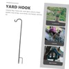 Kisangel Ground Hanging Shepherd Hook Rust Resistant Lantern Hanger for