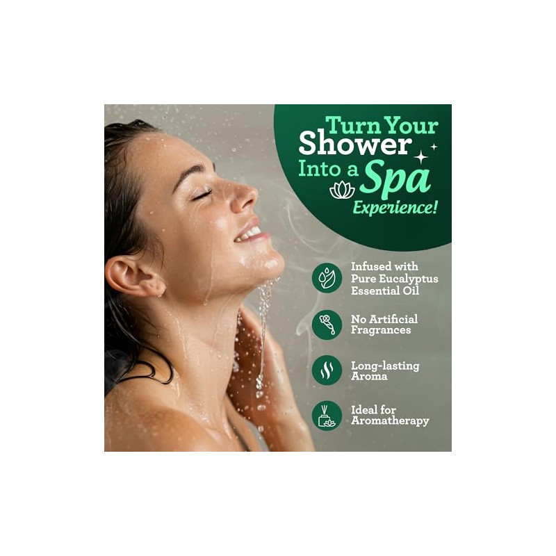 GuruNanda Eucalyptus Vapor Shower Tablets, 10 ct