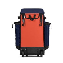 Boombah DEFCON Superpack Rolling Bat Bag Navy/Orange/Navy