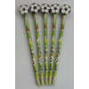 6 Football Pencils & Erasers (Boys Party Bag Fillers)